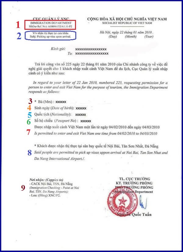 How Does The Vietnam Visa Approval Letter Look Like Vietnam Evisa 7323