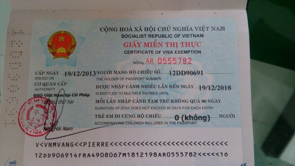 Requirements To Obtain Five Year Vietnam Visa Exemption Certificate Vietnam Evisa 0367